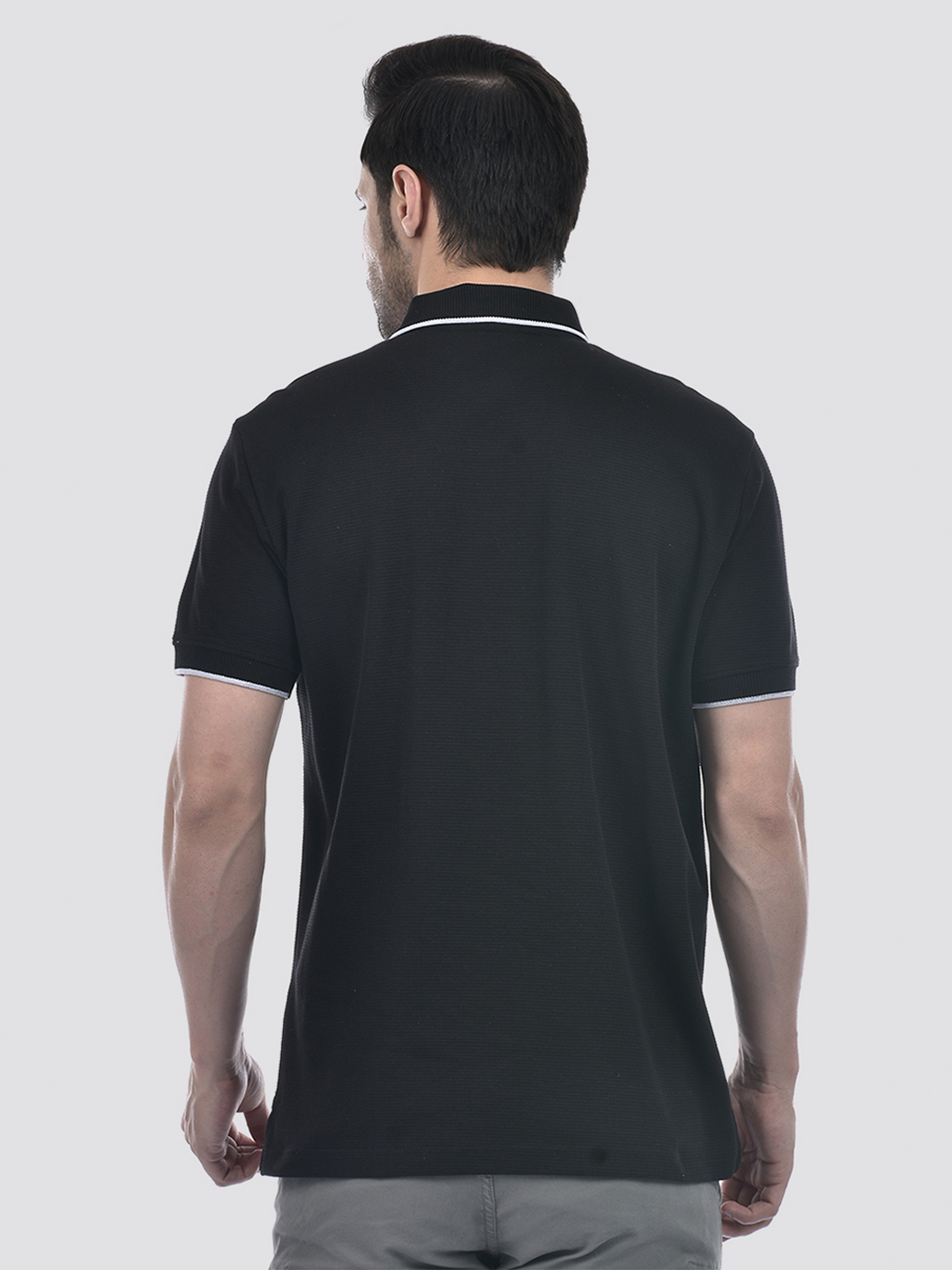 Numero Uno Men's Half Sleeve Regular Fit Black Polo T-Shirt